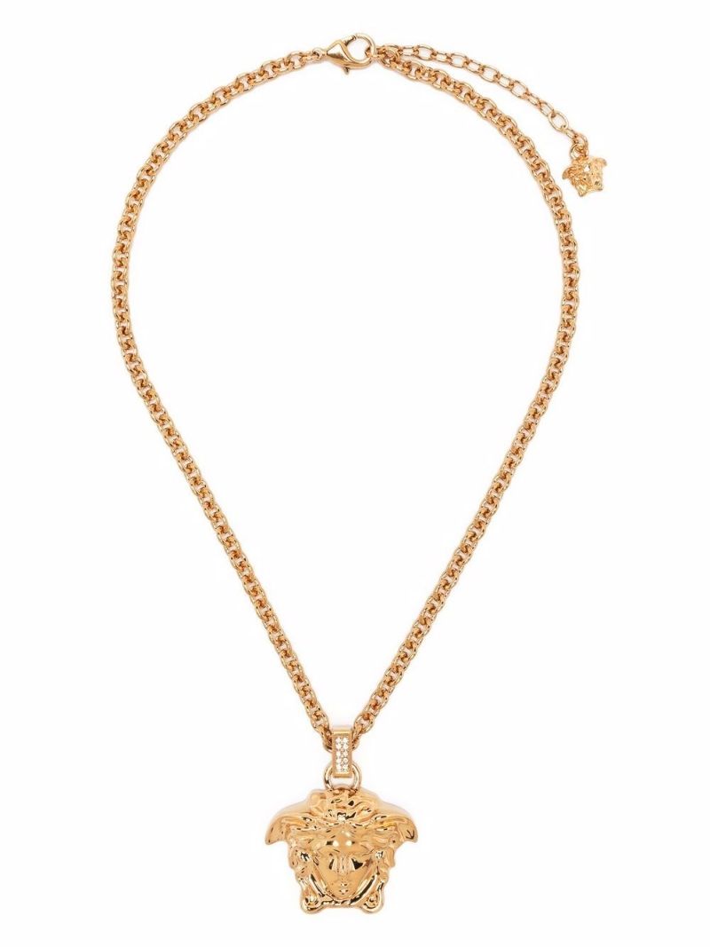 Gold-tone La Medusa Crystal Necklace