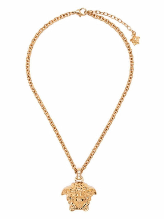 Gold-tone La Medusa Crystal Necklace