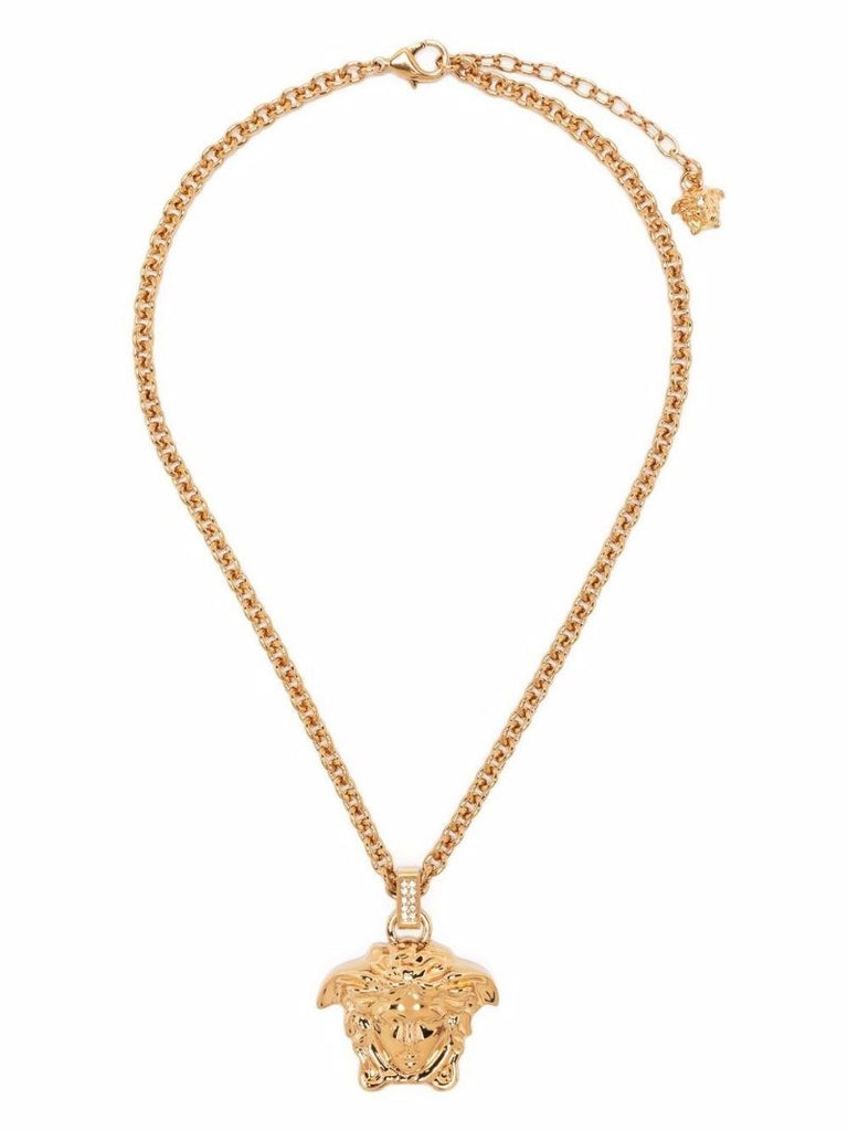 Gold-tone La Medusa Crystal Necklace