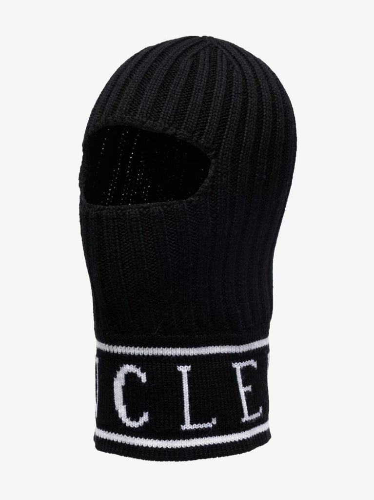 Black Logo Wool Balaclava