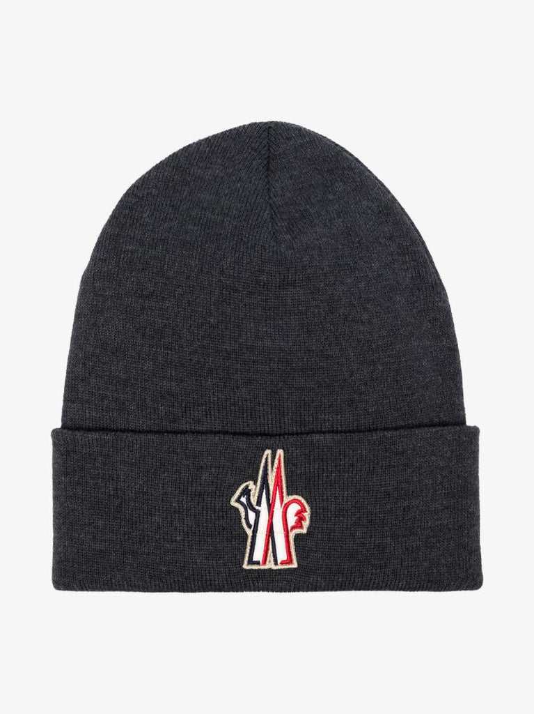 Grey Logo Wool Beanie Hat