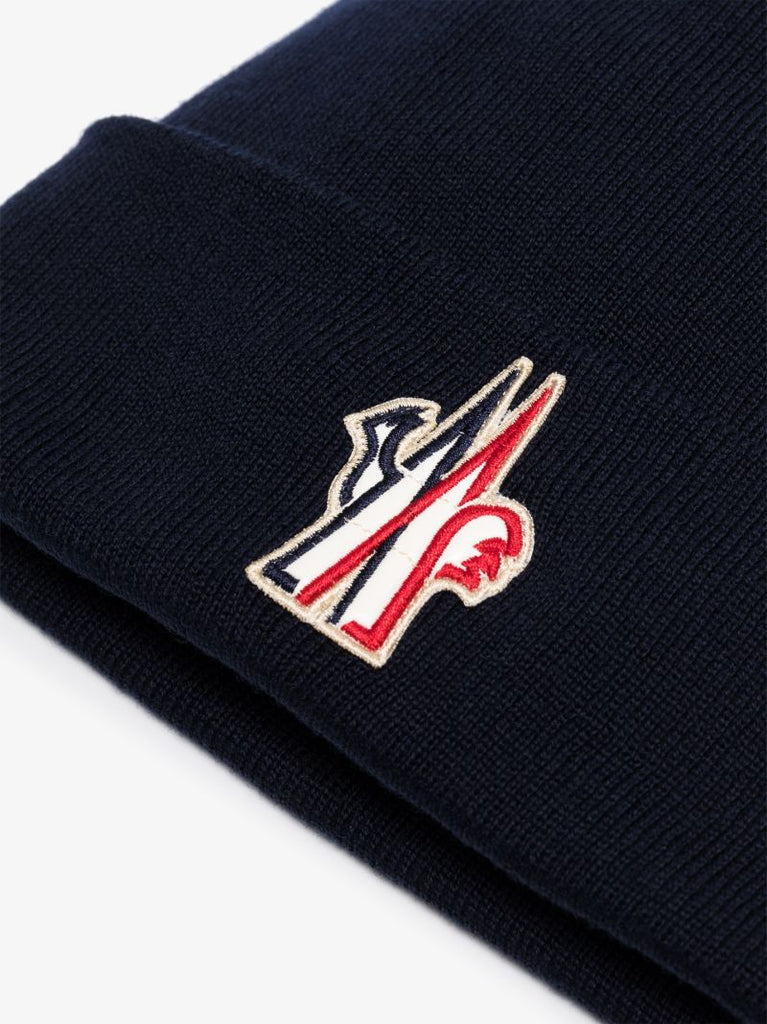 Blue Logo Wool Beanie Hat