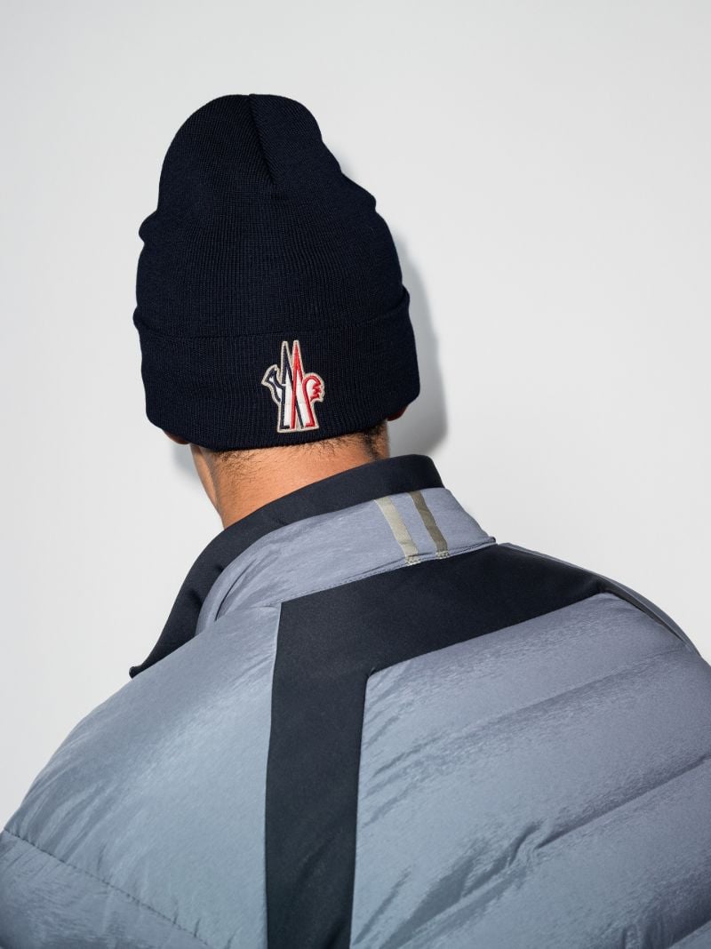 Blue Logo Wool Beanie Hat
