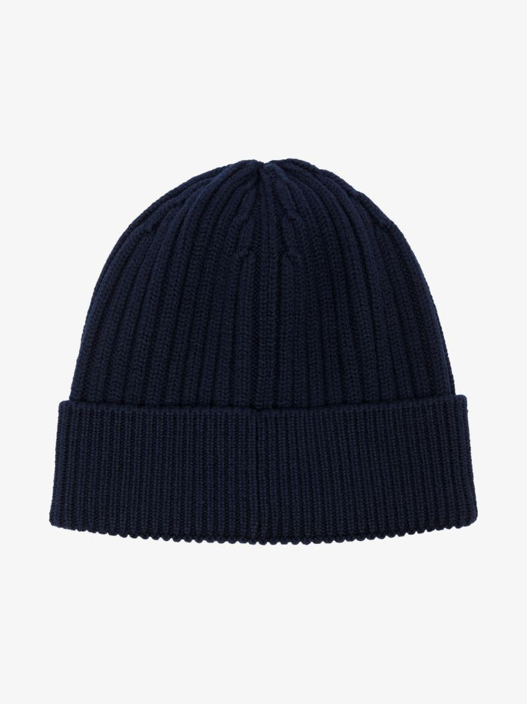 Blue Wool Beanie Hat