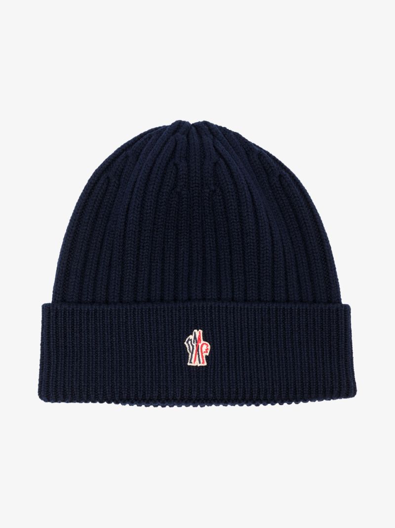 Blue Wool Beanie Hat