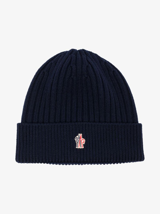 Blue Wool Beanie Hat