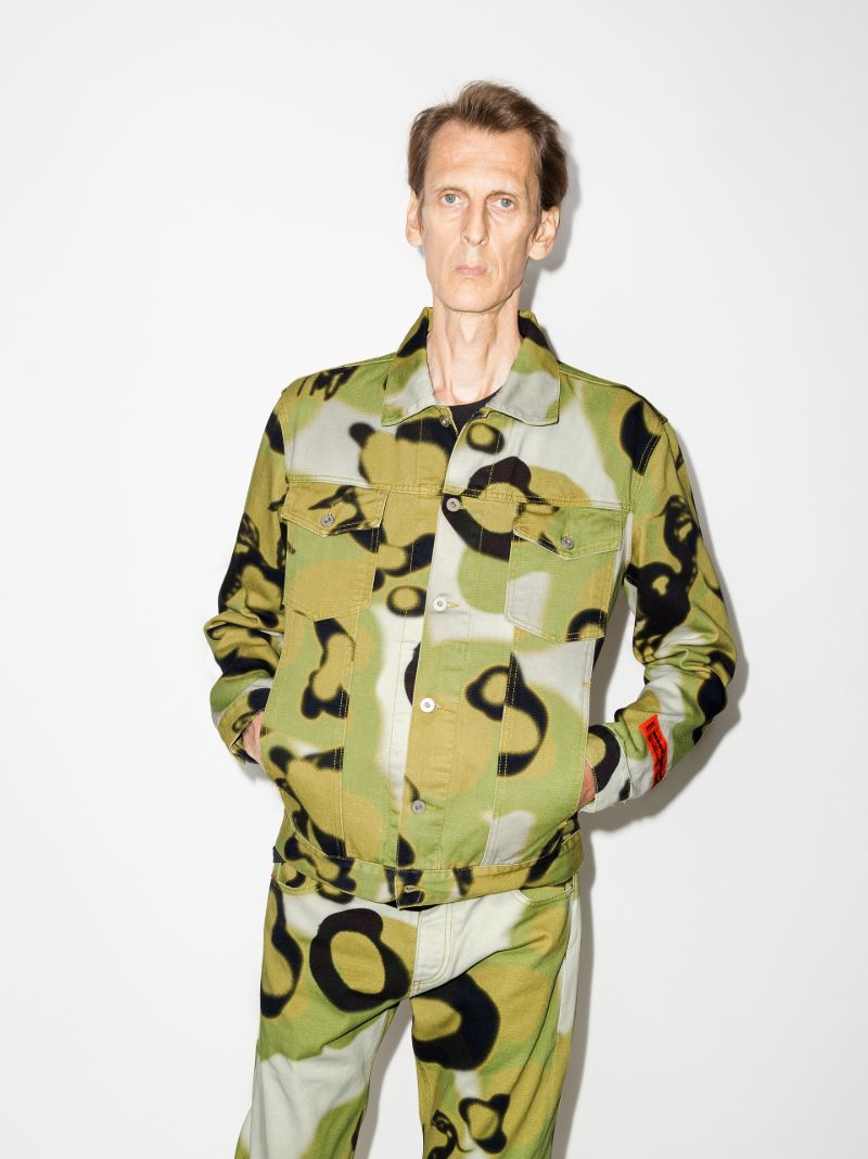 Camouflage Print Denim Jacket