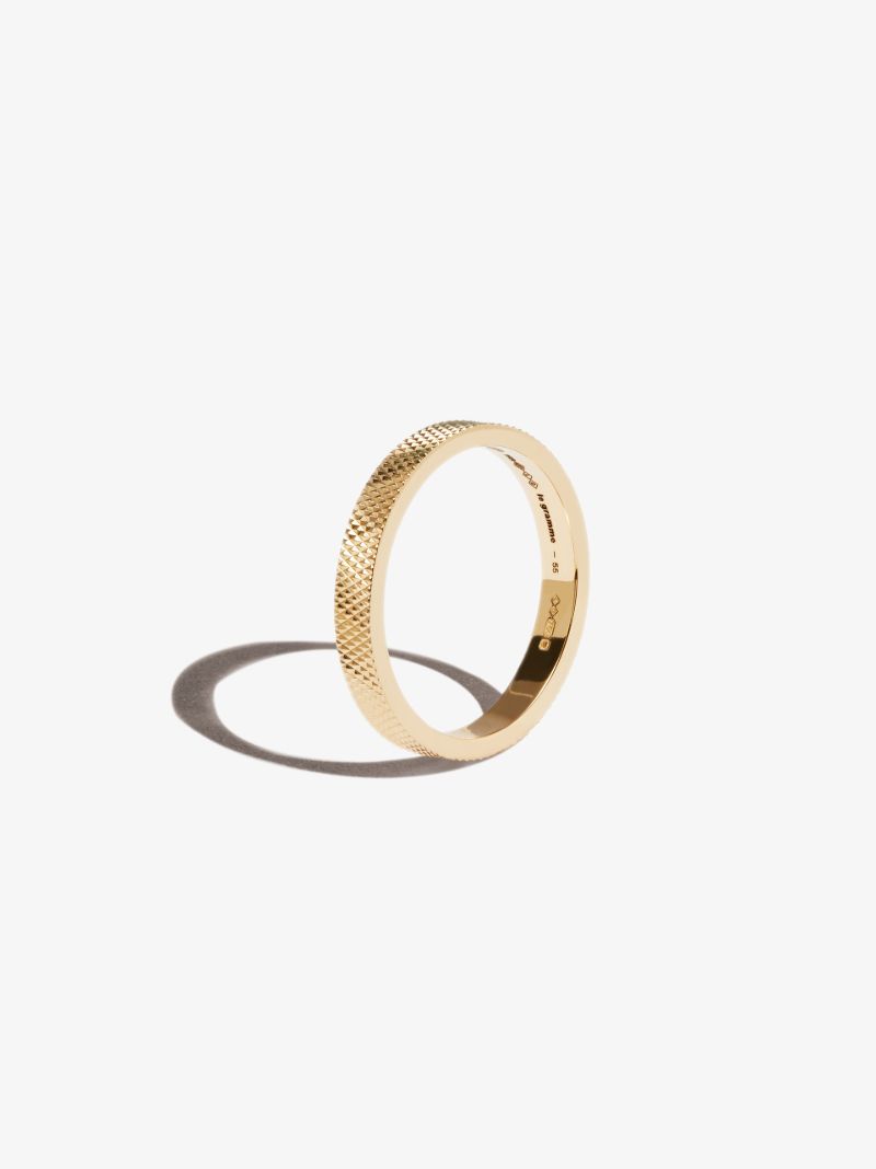 18k Yellow Gold La 4g GuillochÃ_x0083_Â© Polished Ribbon Ring