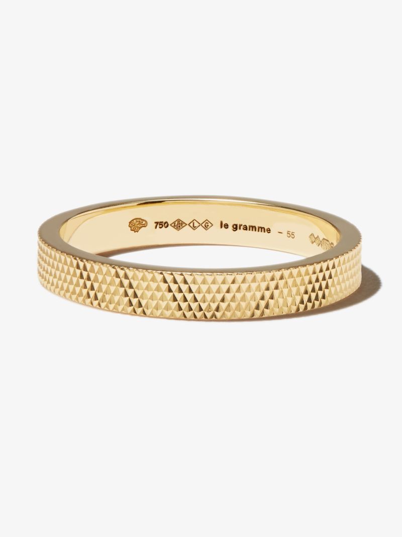 18k Yellow Gold La 4g GuillochÃ_x0083_Â© Polished Ribbon Ring