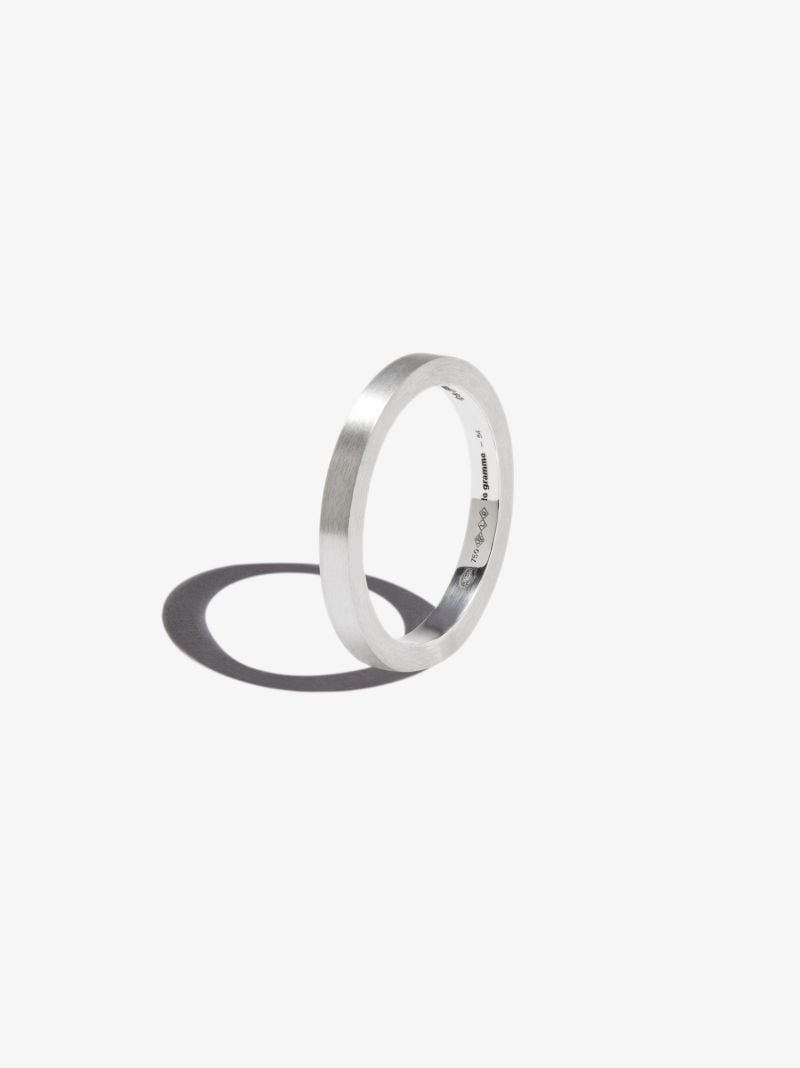 18k White Gold La 5g Brushed Ribbon Ring