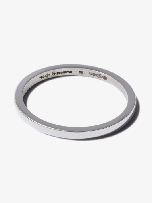 18k White Gold La 2g Polished Ribbon Ring