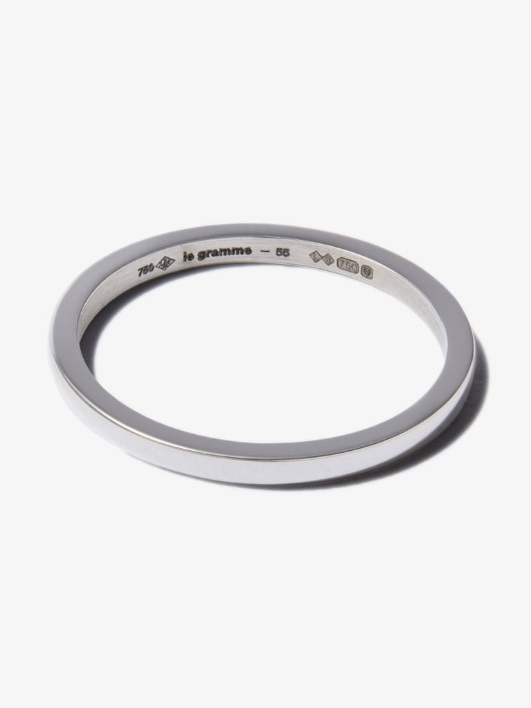 18k White Gold La 2g Polished Ribbon Ring