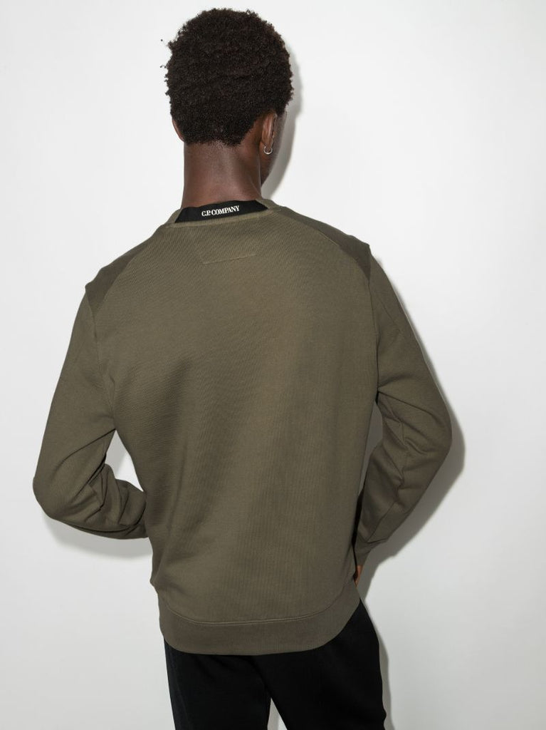 Diagonal Cotton Sweatshirt