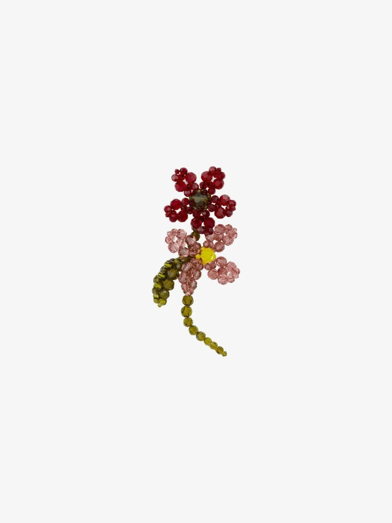 Multicoloured Crystal Flower Earring