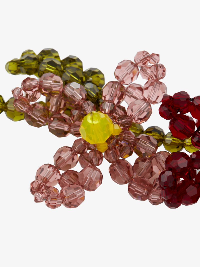 Multicoloured Crystal Flower Earring