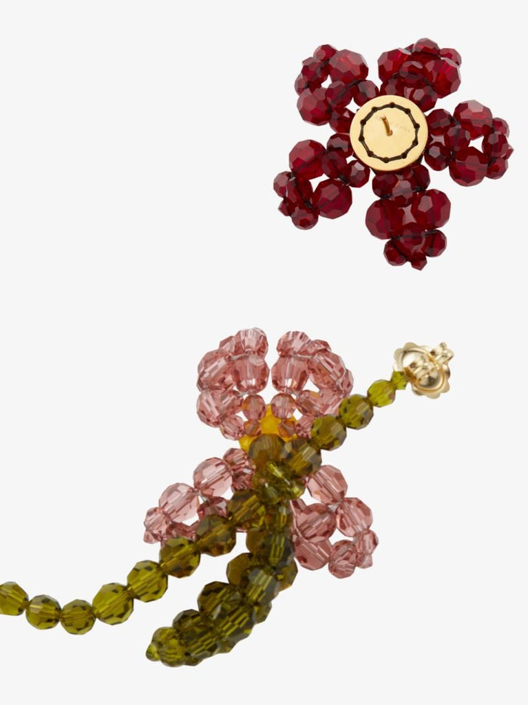 Multicoloured Crystal Flower Earring