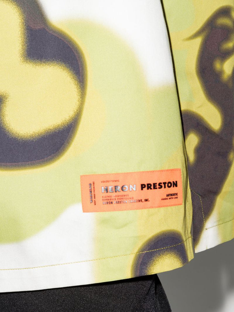 Camouflage Print Bowling Shirt