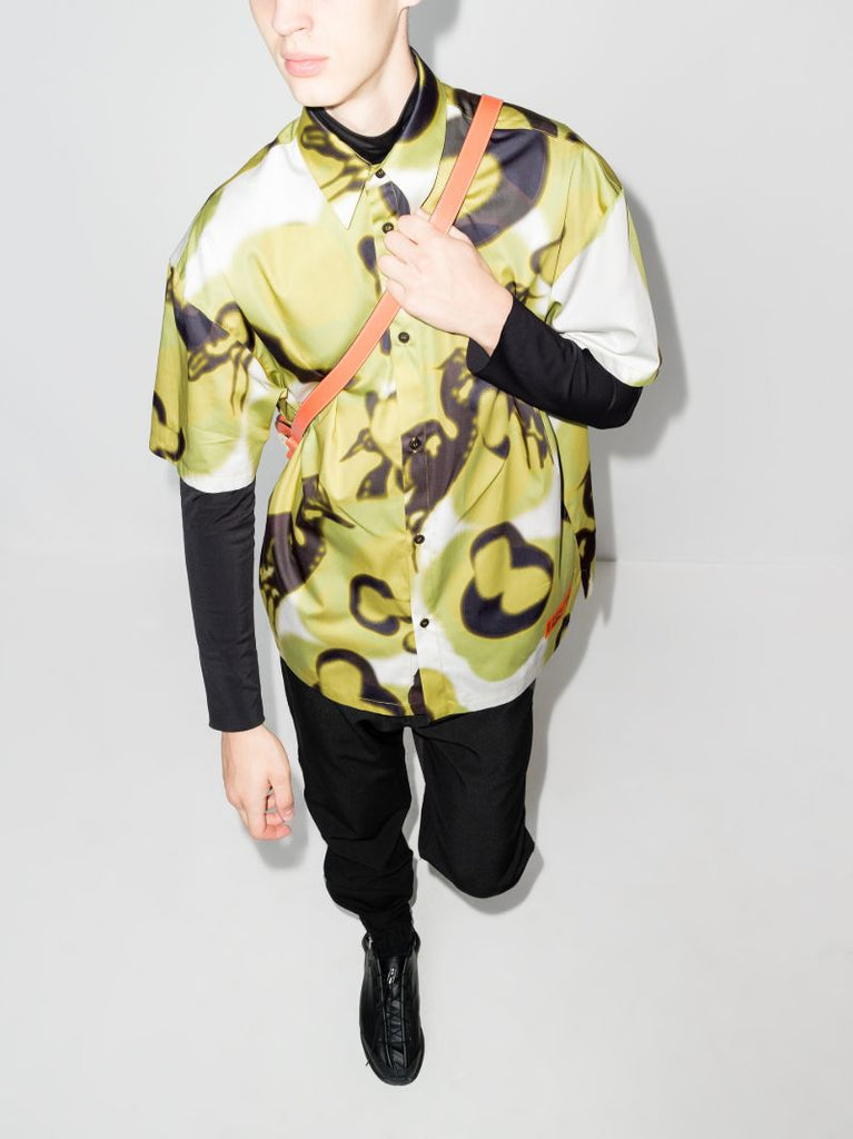Camouflage Print Bowling Shirt