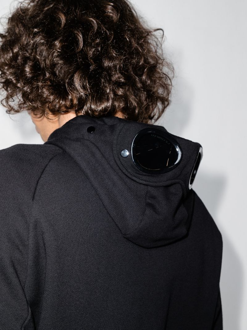 Diagonal Raised Fleece Goggle Hoodie