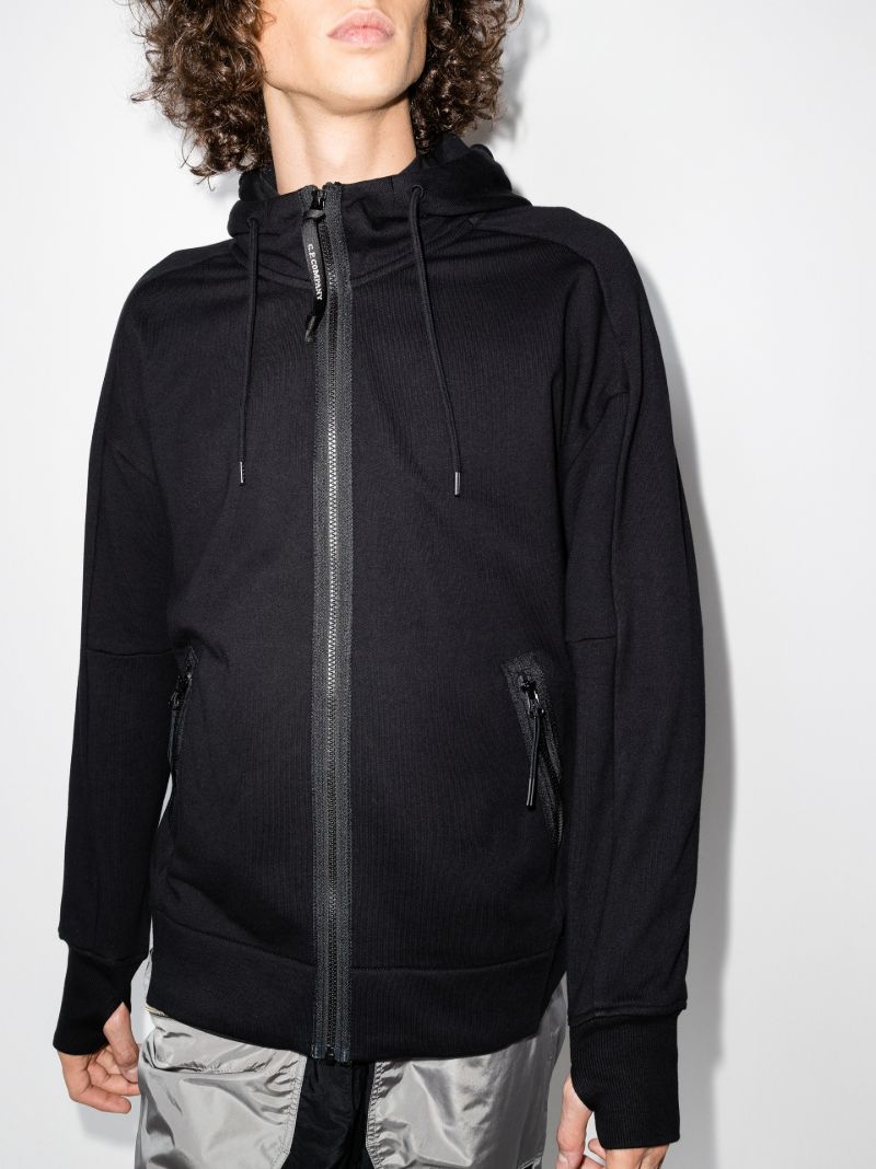 Diagonal Raised Fleece Goggle Hoodie