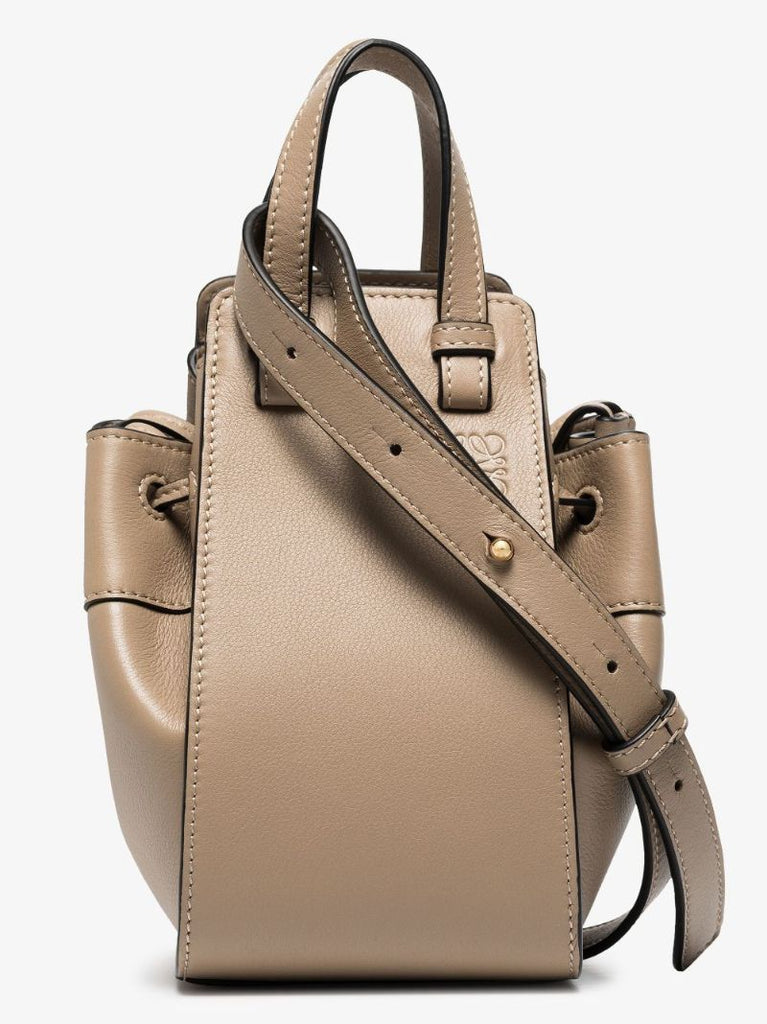 Beige Hammock Mini Leather Shoulder Bag