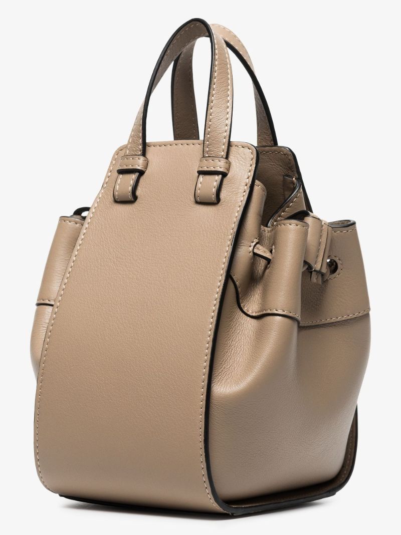 Beige Hammock Mini Leather Shoulder Bag