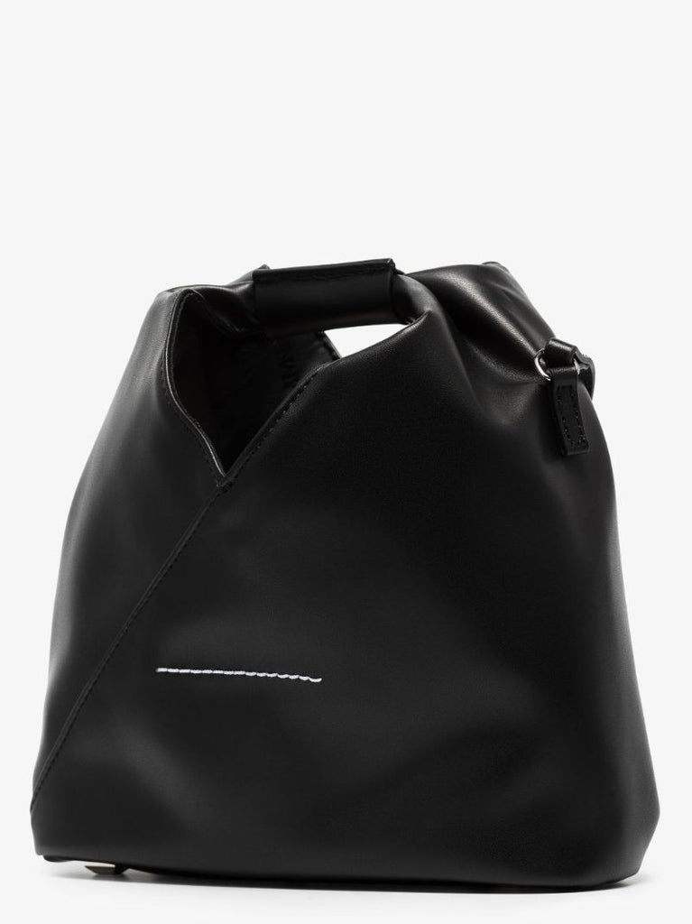 Black Japanese Faux Leather Cross Body Bag