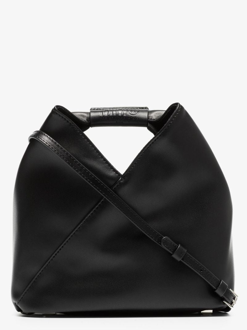 Black Japanese Faux Leather Cross Body Bag