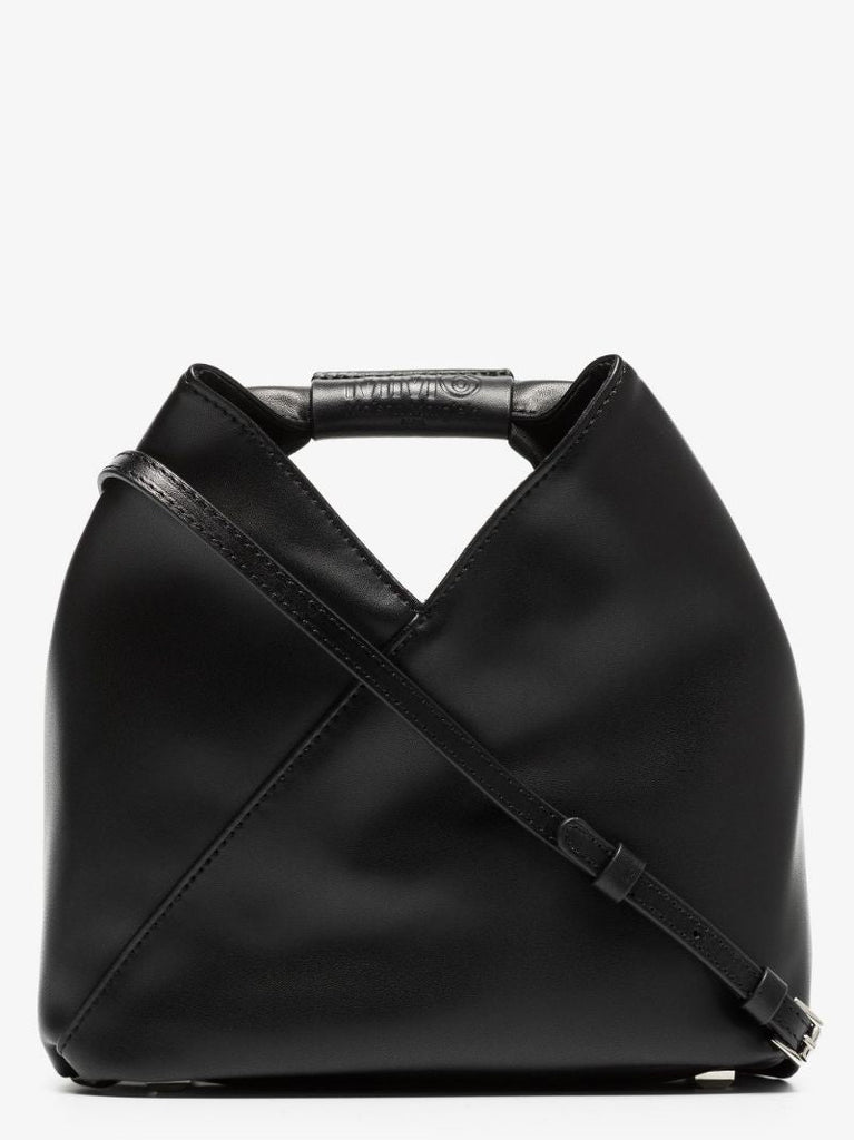 Black Japanese Faux Leather Cross Body Bag