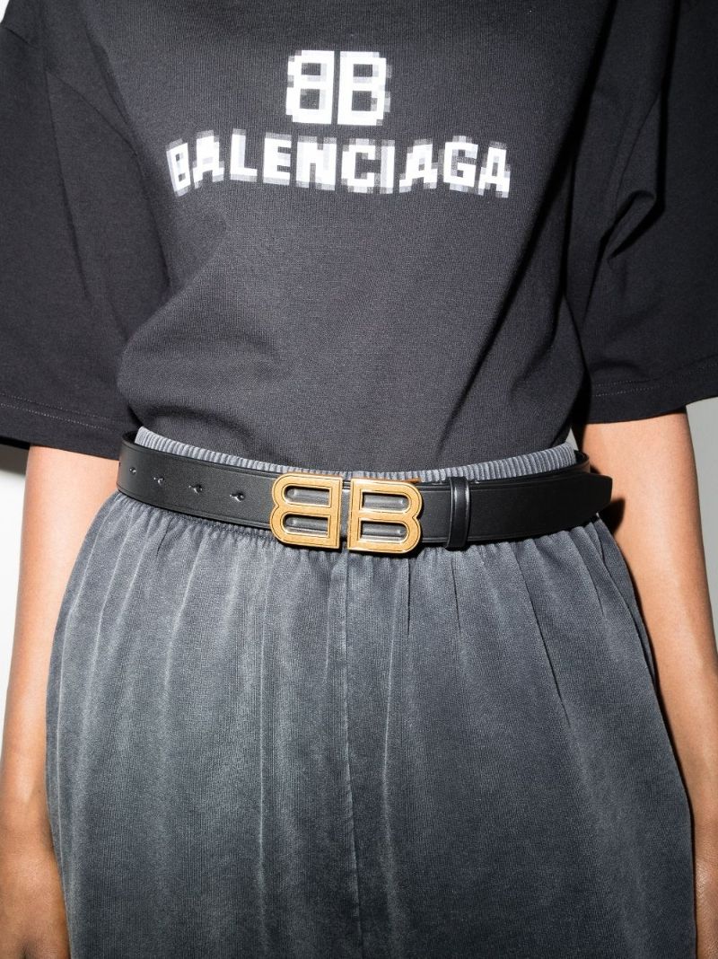 Black Bb Leather Belt