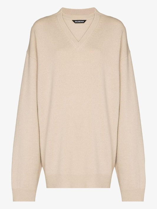 V-neck Illusion Wool Sweater