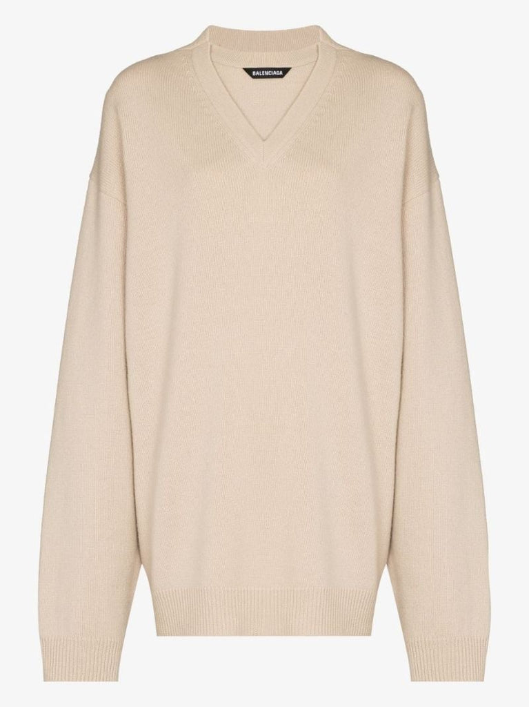 V-neck Illusion Wool Sweater
