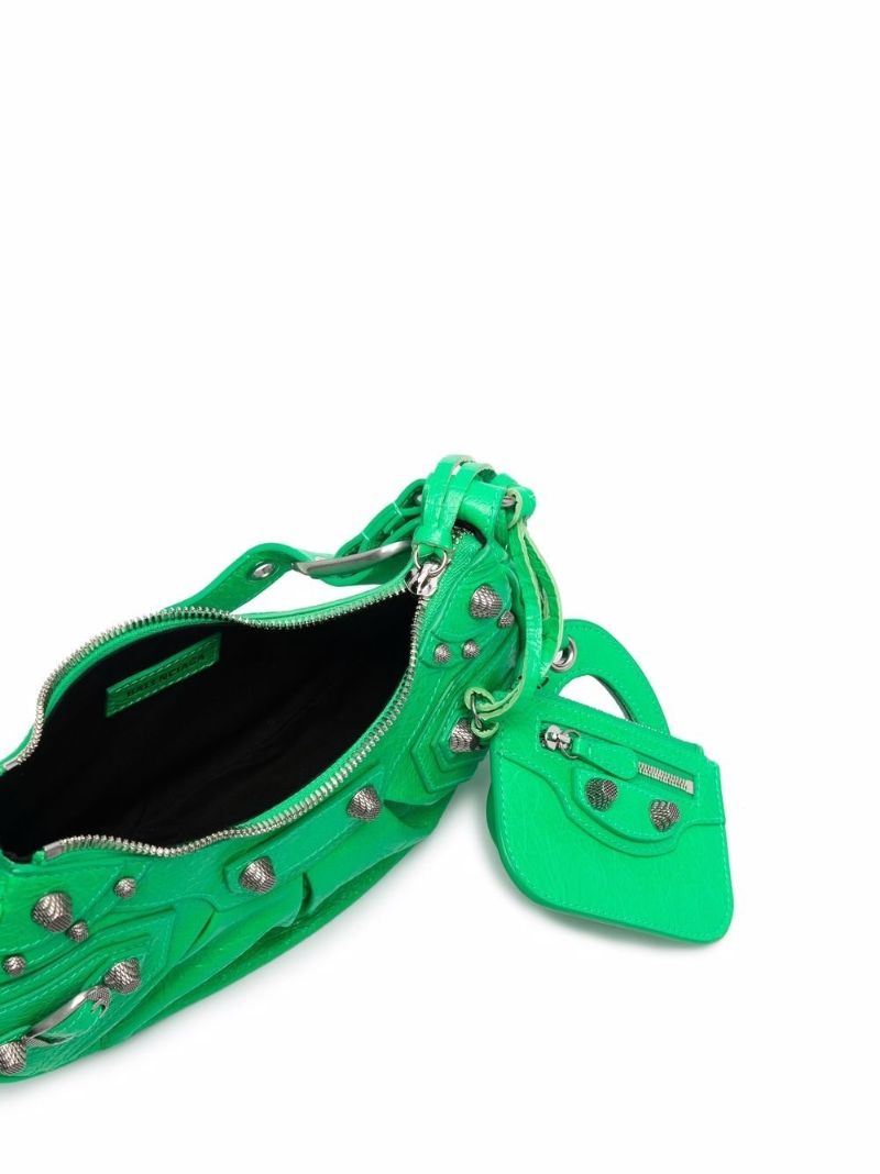 Green Le Cagole Xs Leather Shoulder Bag
