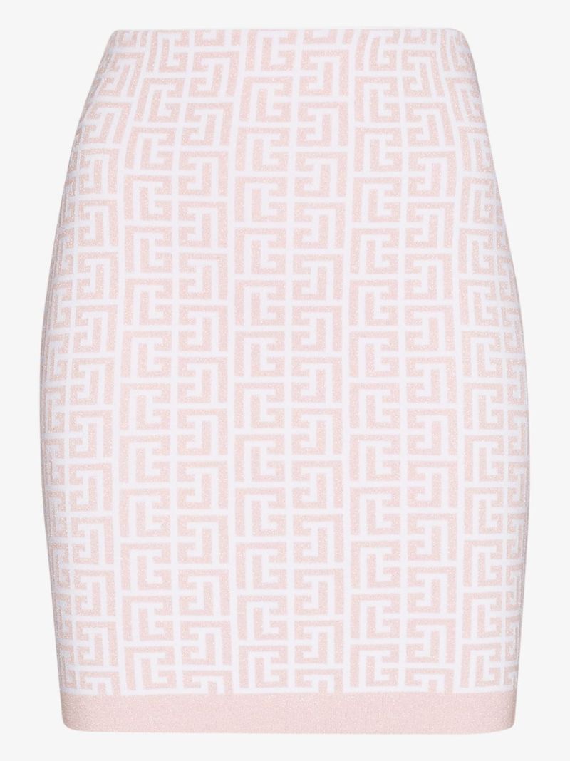 Glitter Monogram Mini Skirt