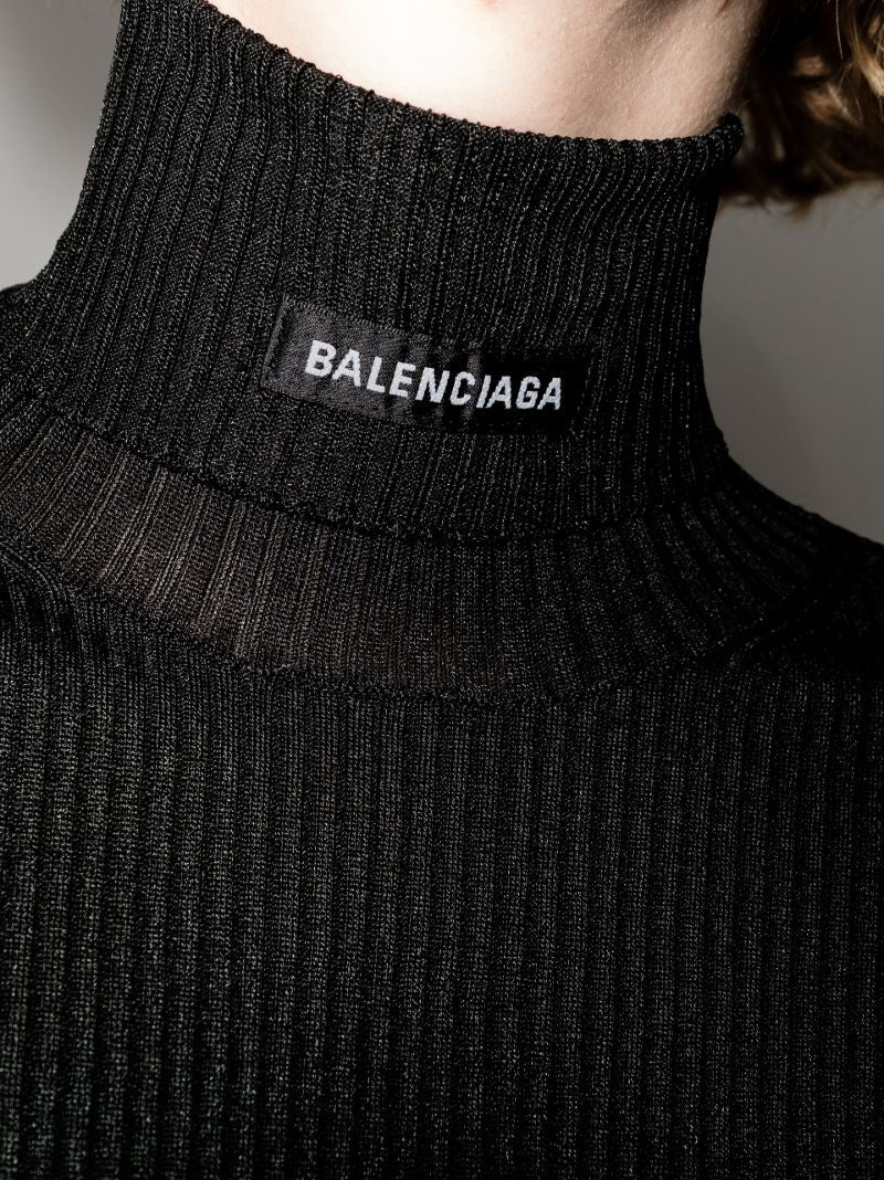 Turtleneck Rib Knit Top