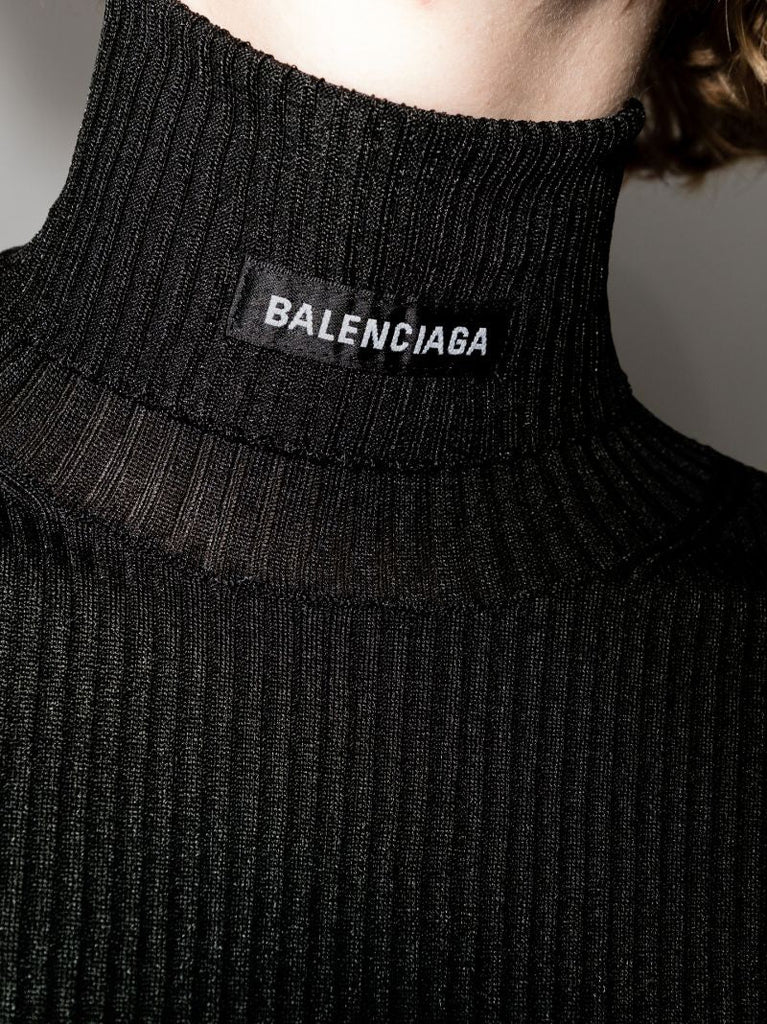 Turtleneck Rib Knit Top