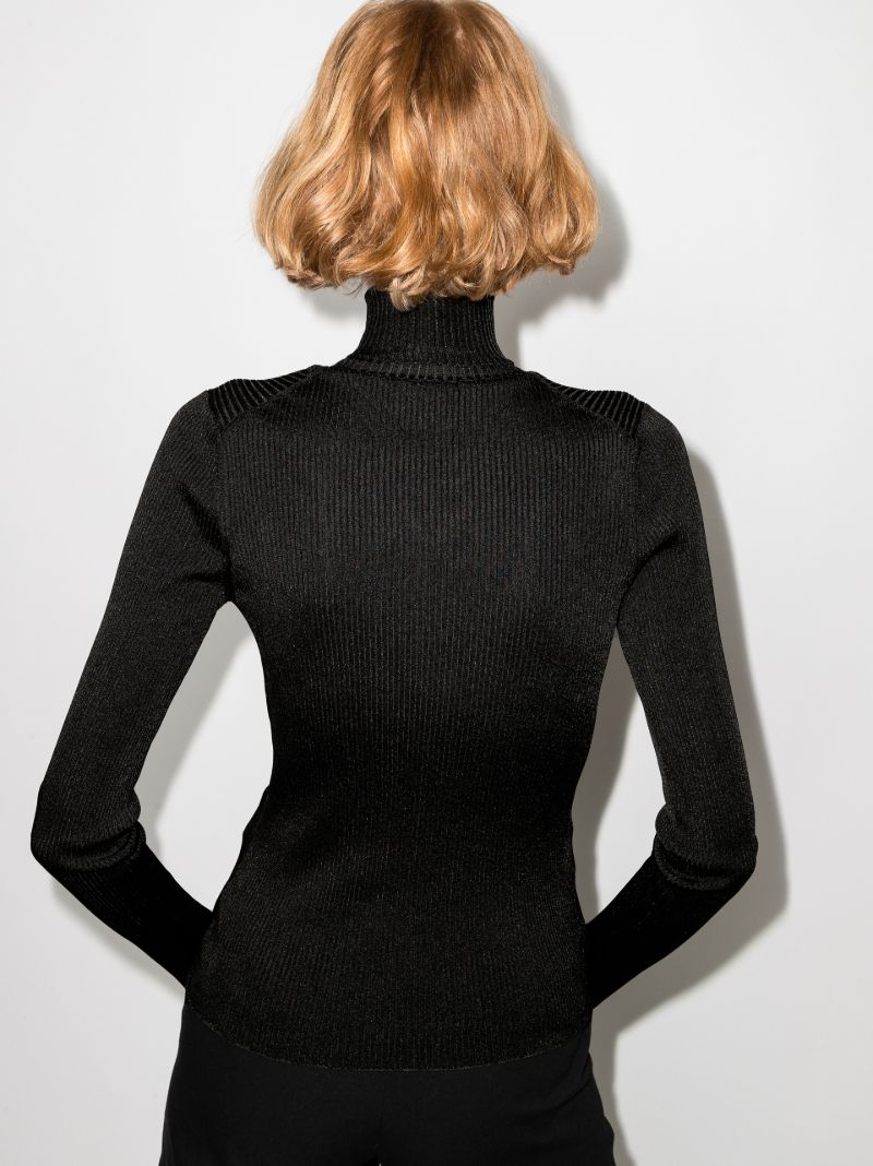 Turtleneck Rib Knit Top