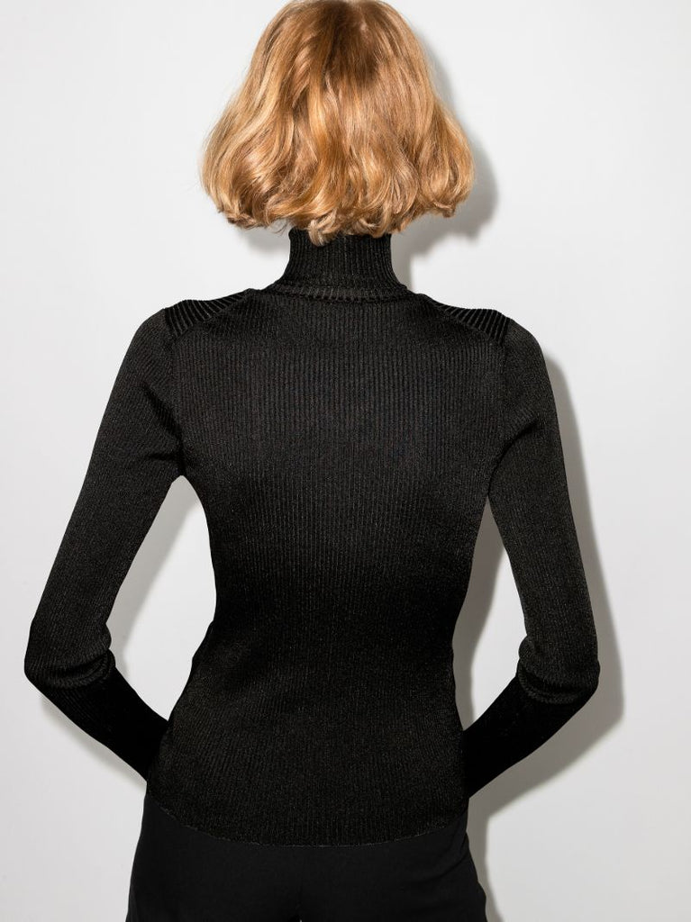Turtleneck Rib Knit Top