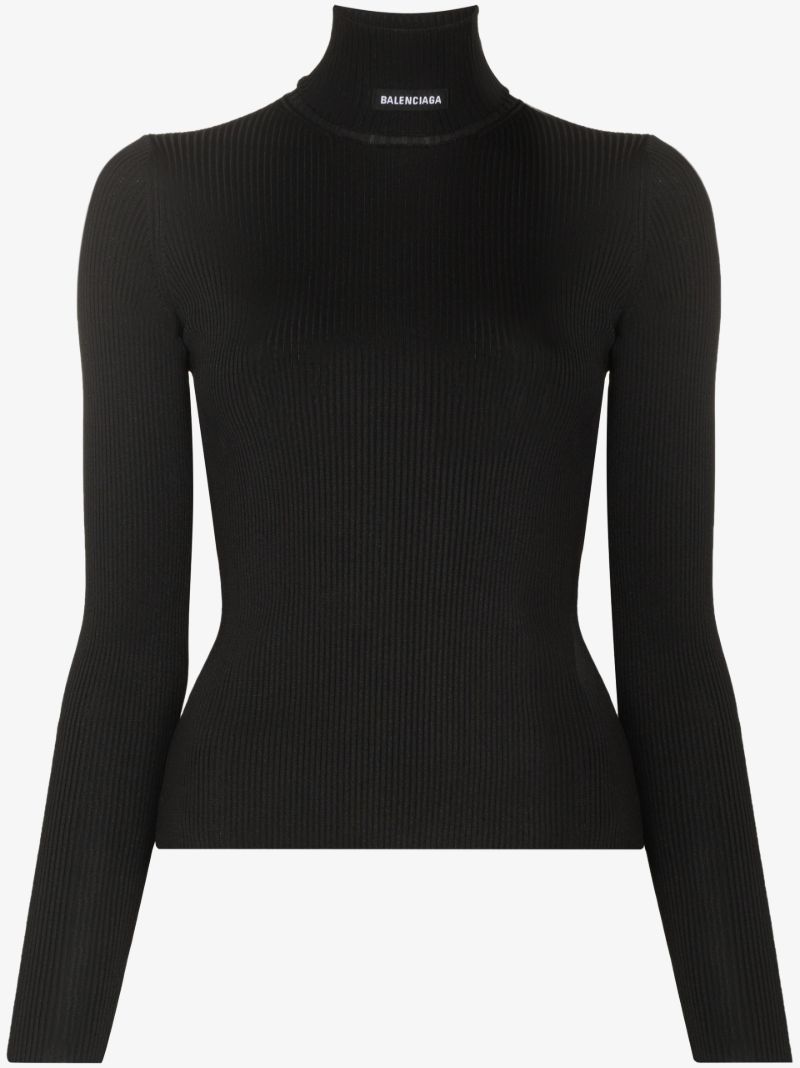 Turtleneck Rib Knit Top