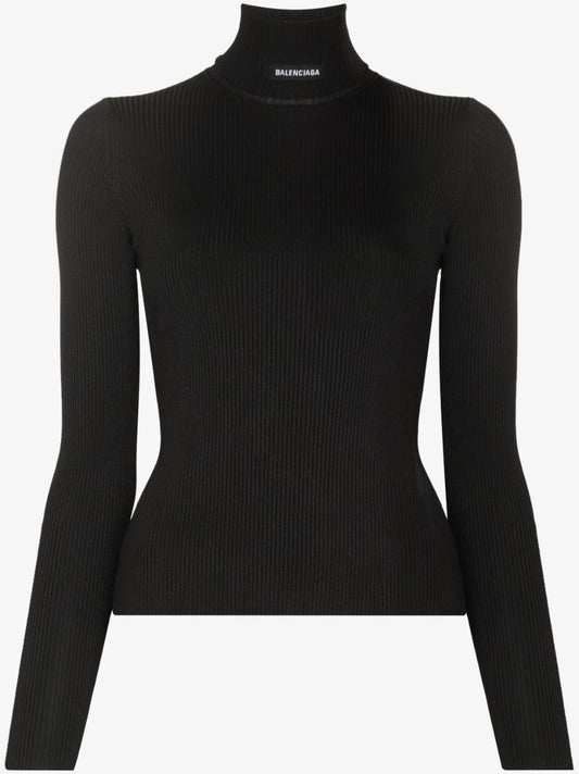 Turtleneck Rib Knit Top