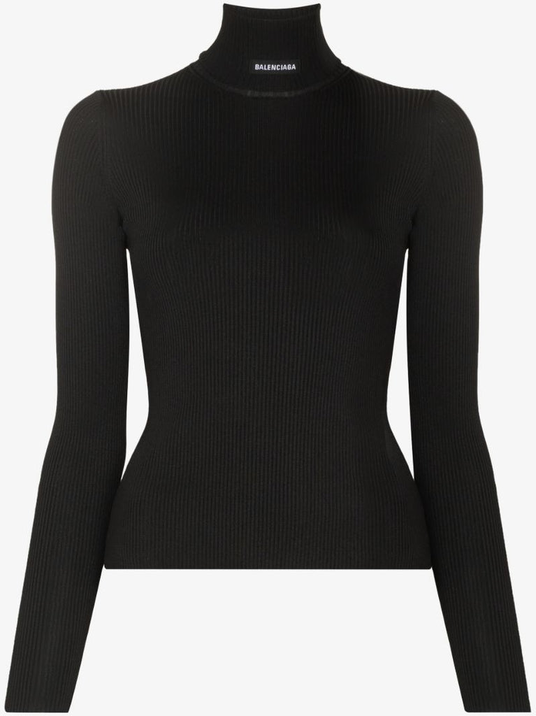 Turtleneck Rib Knit Top
