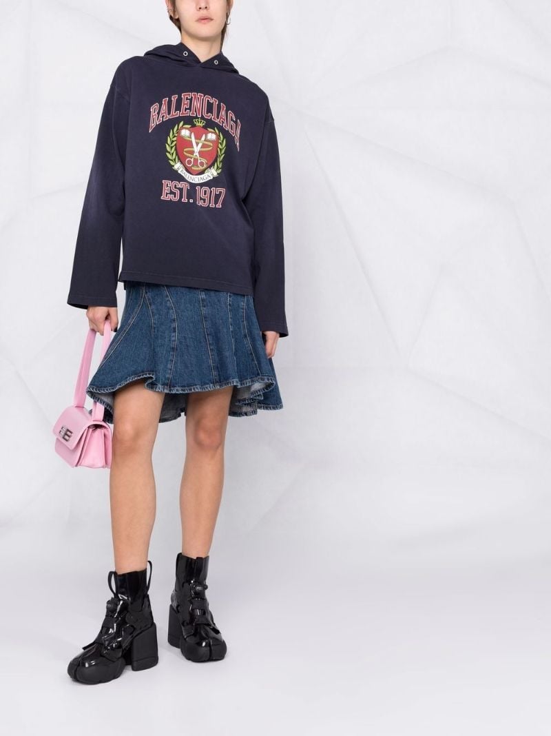 College Crest-print Hoodie