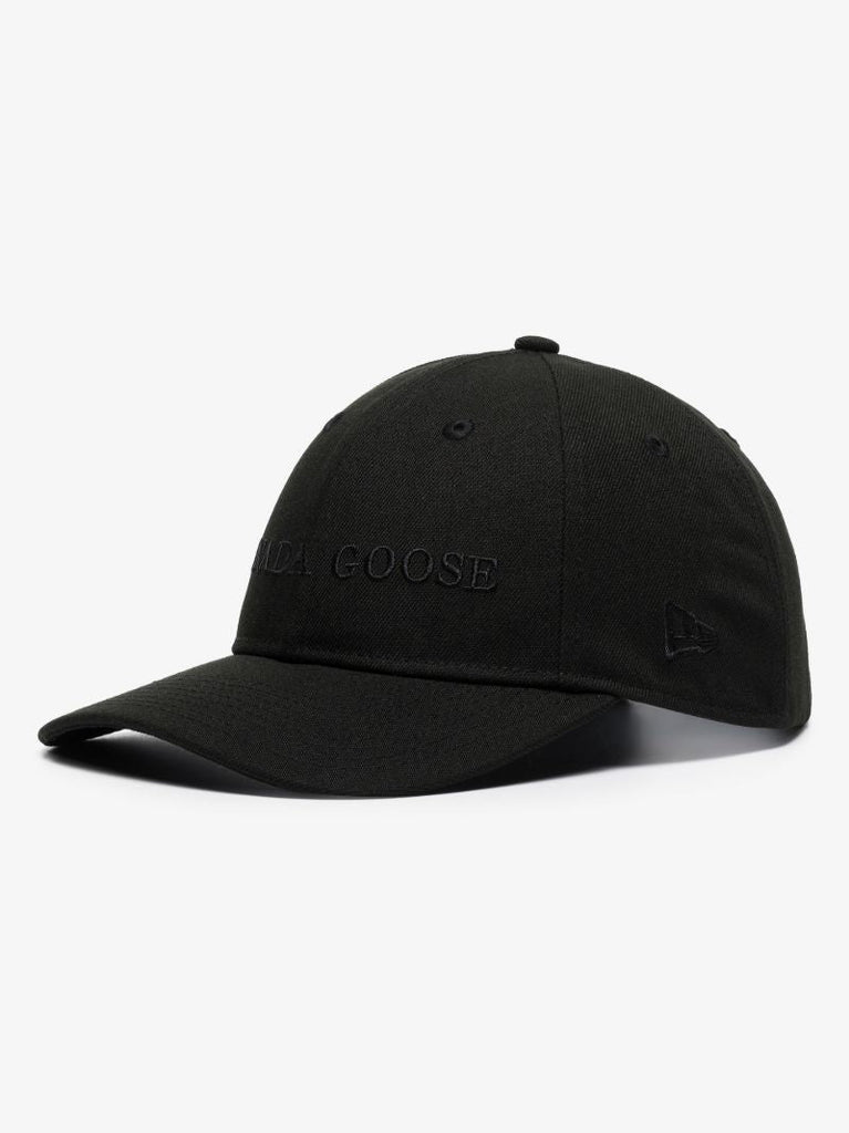 Black Embroidered Logo Baseball Cap