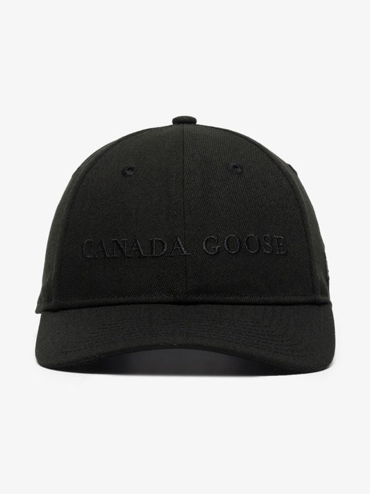 Black Embroidered Logo Baseball Cap