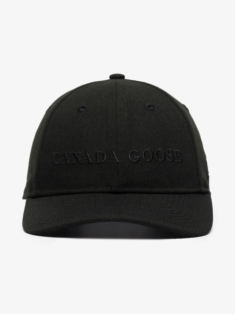 Black Embroidered Logo Baseball Cap