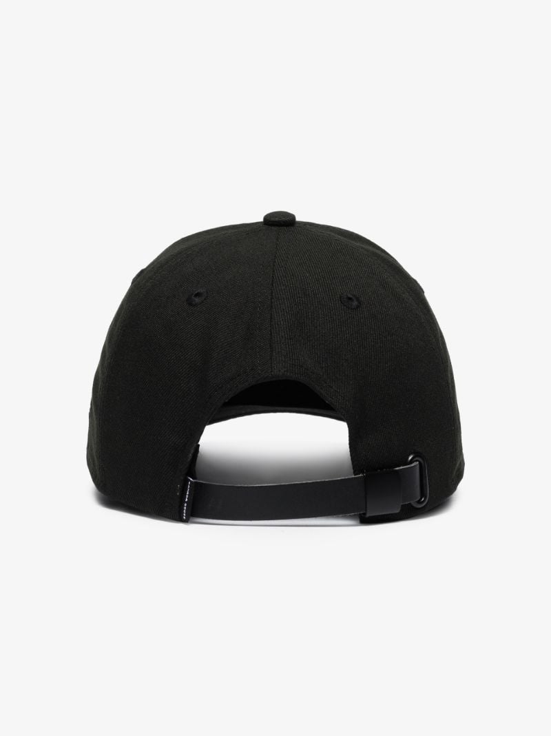 Black Embroidered Logo Baseball Cap