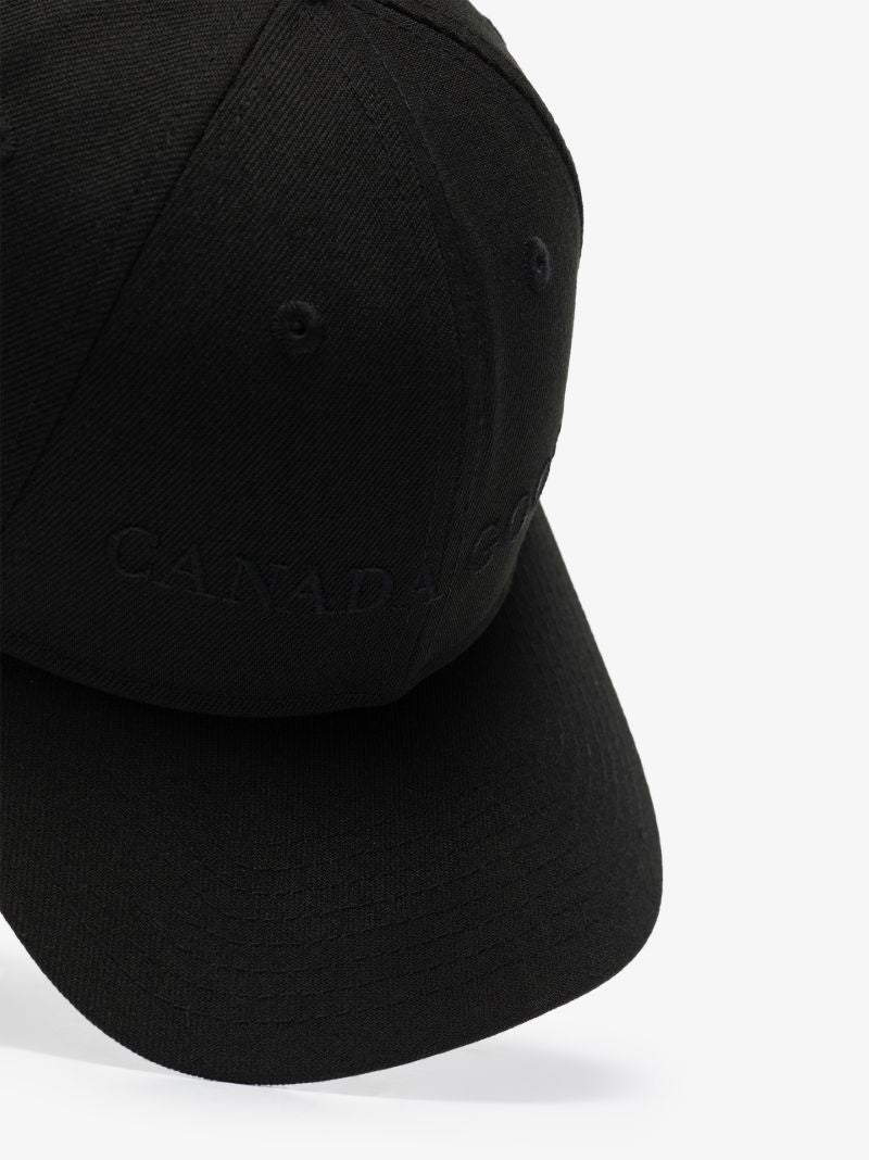 Black Embroidered Logo Baseball Cap