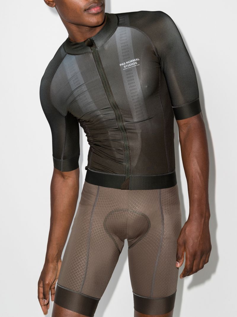 Green Mechanism Cycling Jersey Top