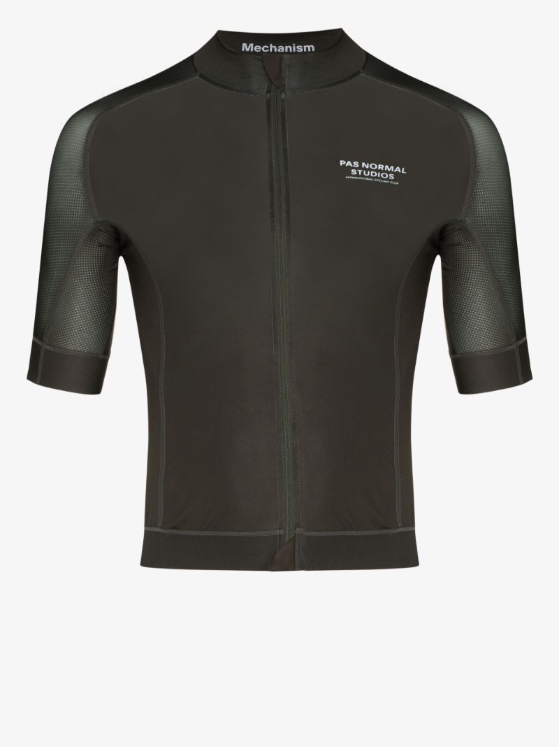 Green Mechanism Cycling Jersey Top