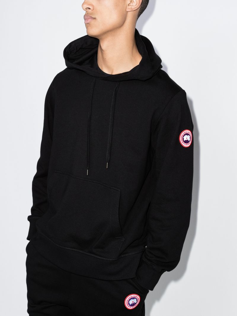 Black Huron Cotton Hoodie